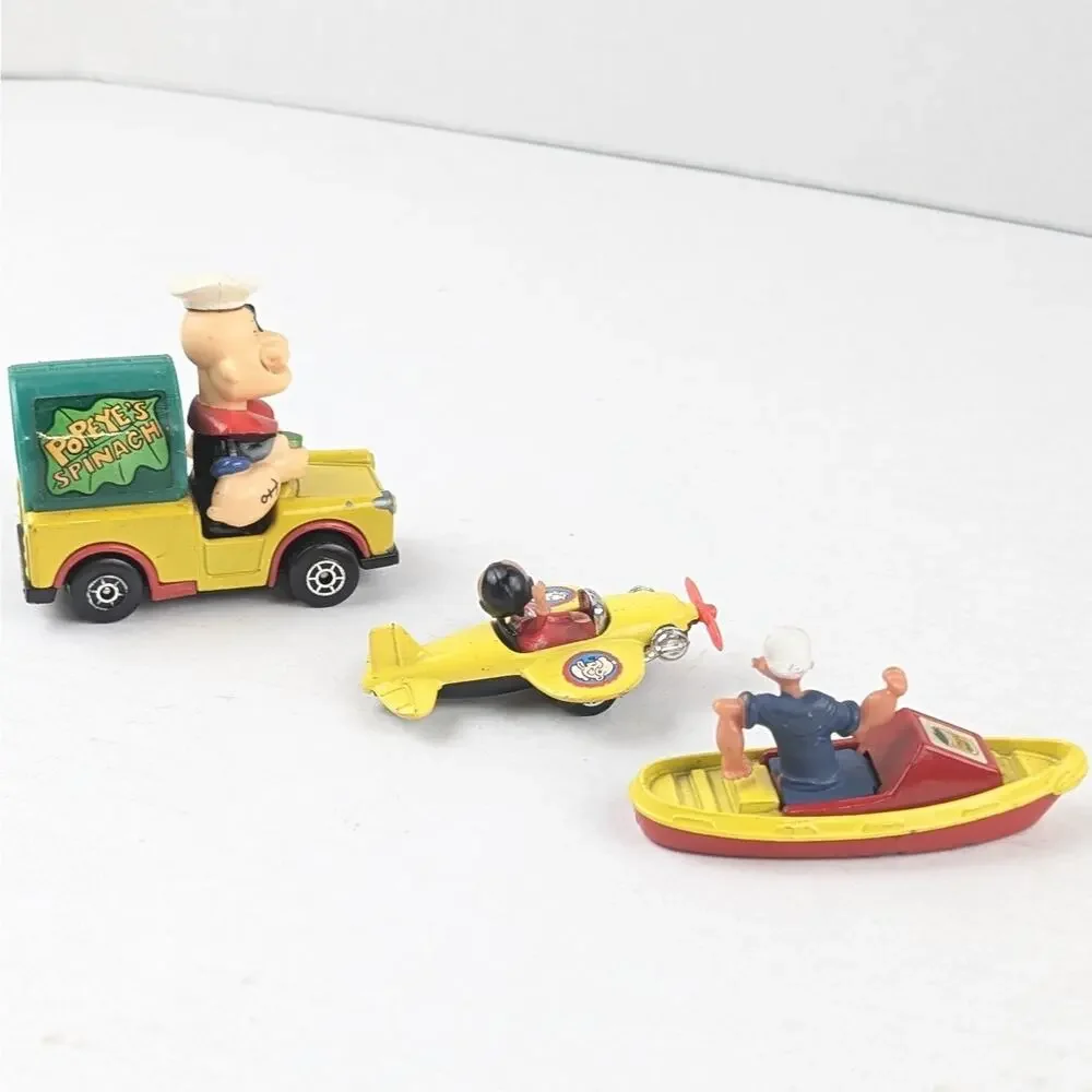 intage Popeye Die Cast Vehicle Lot Corgi Juniors Matchbox Lesney Olive